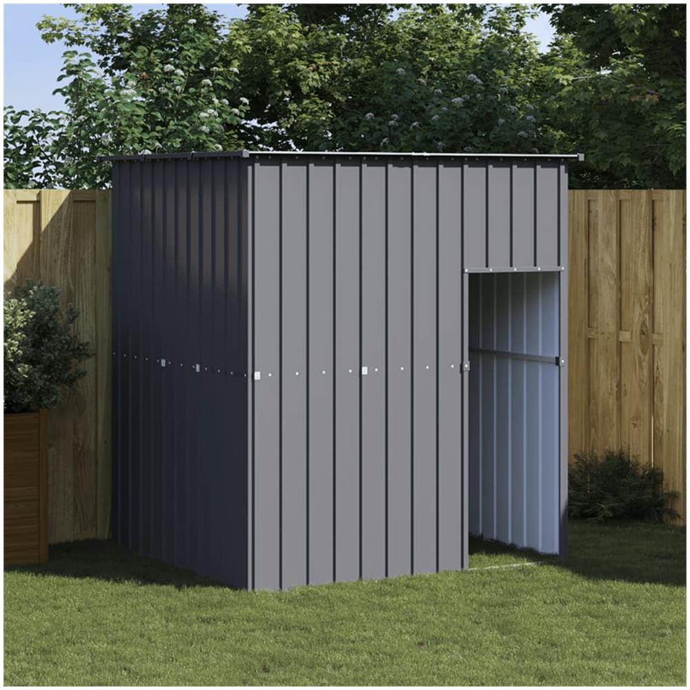 Casetta Cani Con Tetto Antracite 165x153x181 Cm Acciaio Zincato - Foto 1