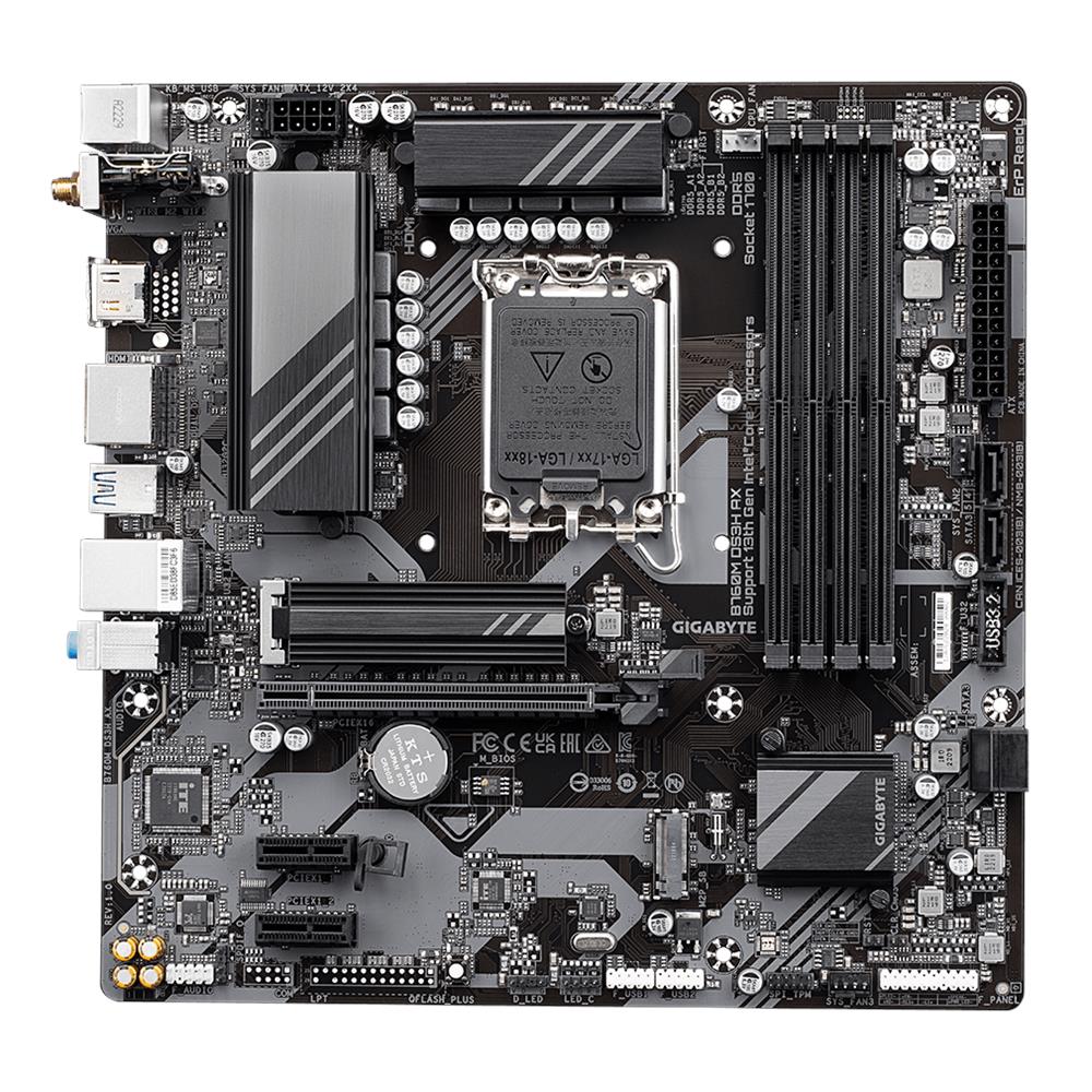 Scheda Madre B760M DS3H AX Socket LGA 1700 Chipset Intel B760 Express micro ATX - Foto 2
