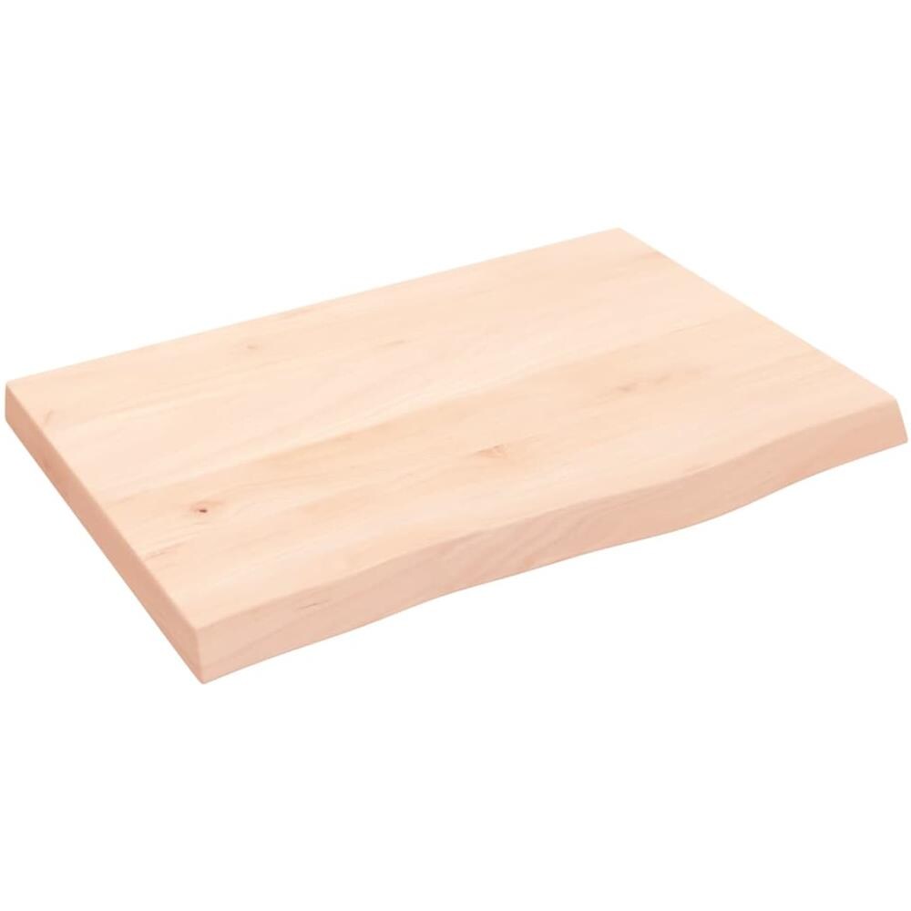 Ripiano a Parete 60x40x (2-4) cm Massello Rovere Non Trattato - Foto 1
