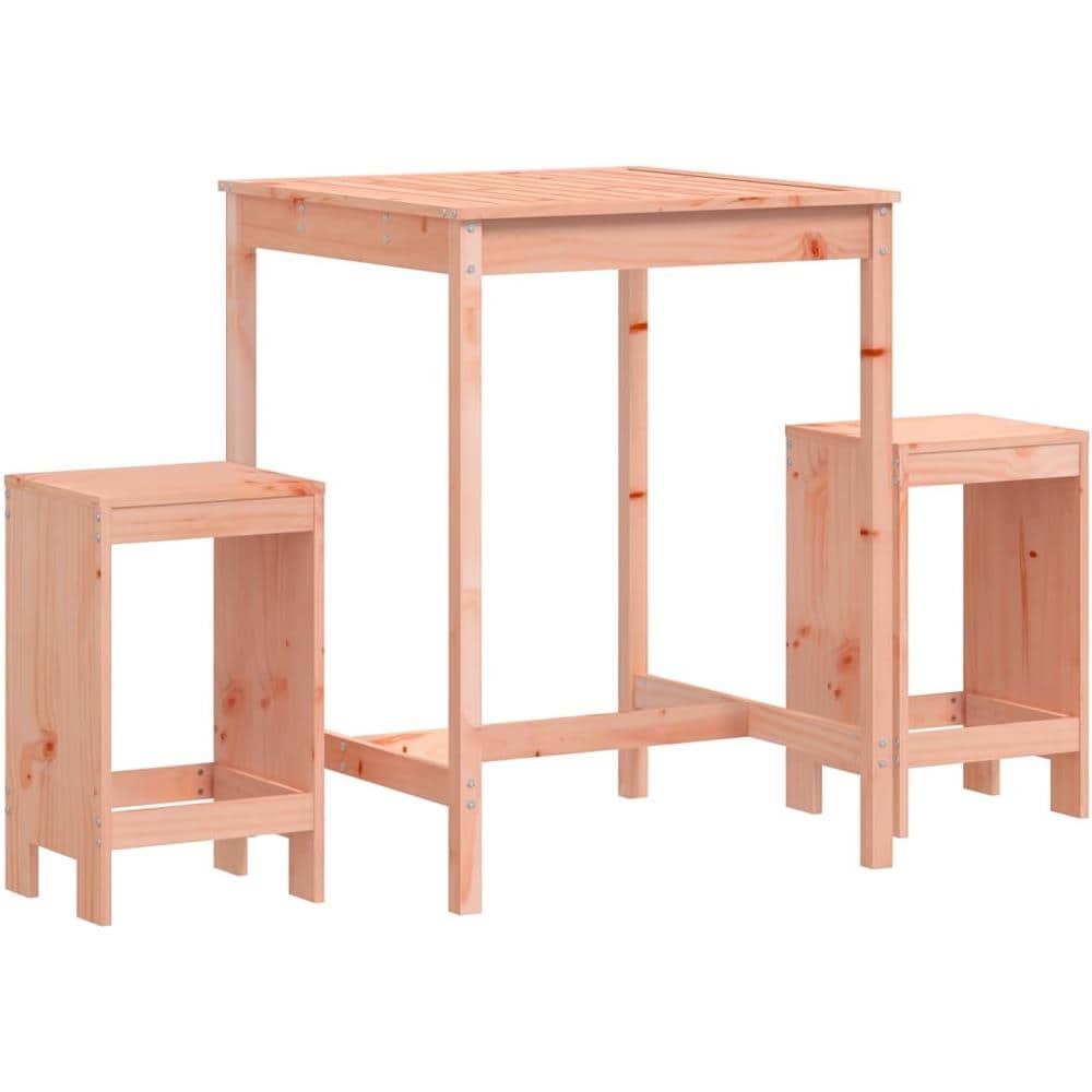 Set Da Bar Da Giardino 3 Pz In Legno Massello Di Douglas - Foto 1