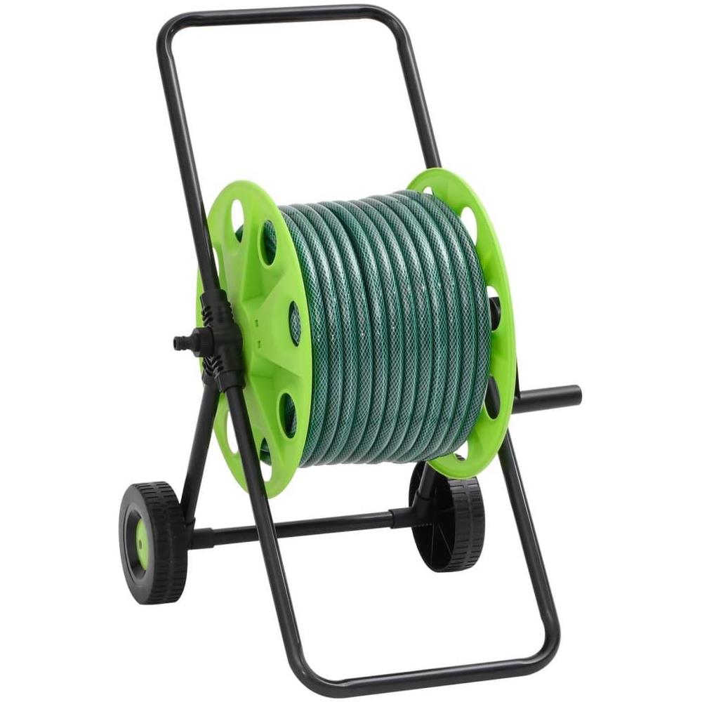 Carrello Avvolgitubo Verde con Set Raccordi Tubo 0,75"" 20 m PVC - Foto 1