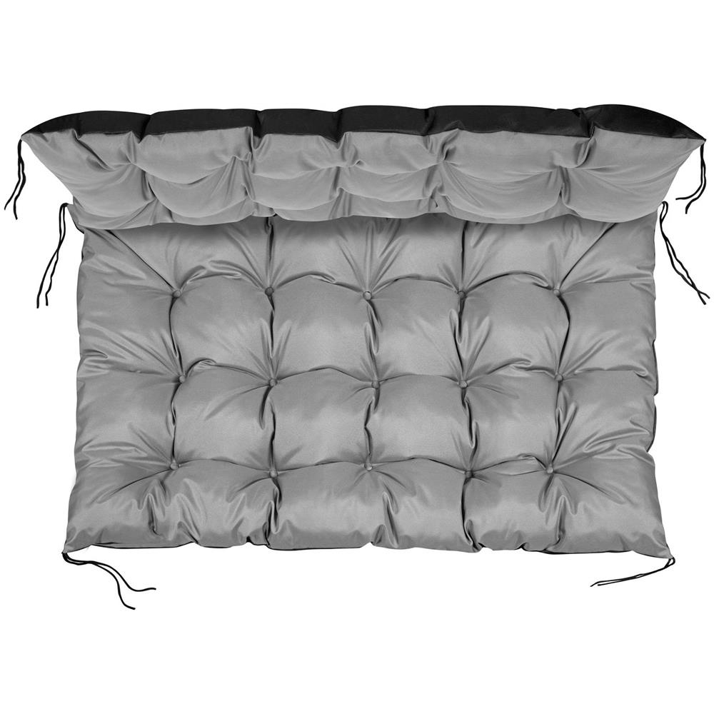 Cuscino da giardino impermeabile grigio 120x80 cm per panca in pallet - Foto 2