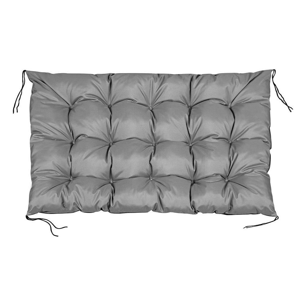 Cuscino da giardino impermeabile grigio 120x80 cm per panca in pallet - Foto 1