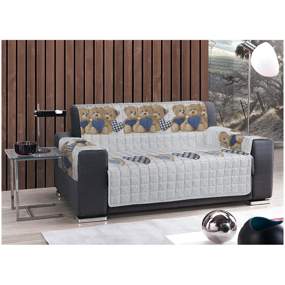 COPRIPOLTRONA COPRIDIVANO TRAPUNTATO 2 3 4 posti DISEGNO SHABBY 3 BEIGE