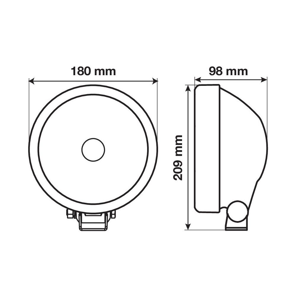 72214 Saturn Faro Alogeno Di Profondita' Con Luce Di Posizione A Led / 1 - Foto 2