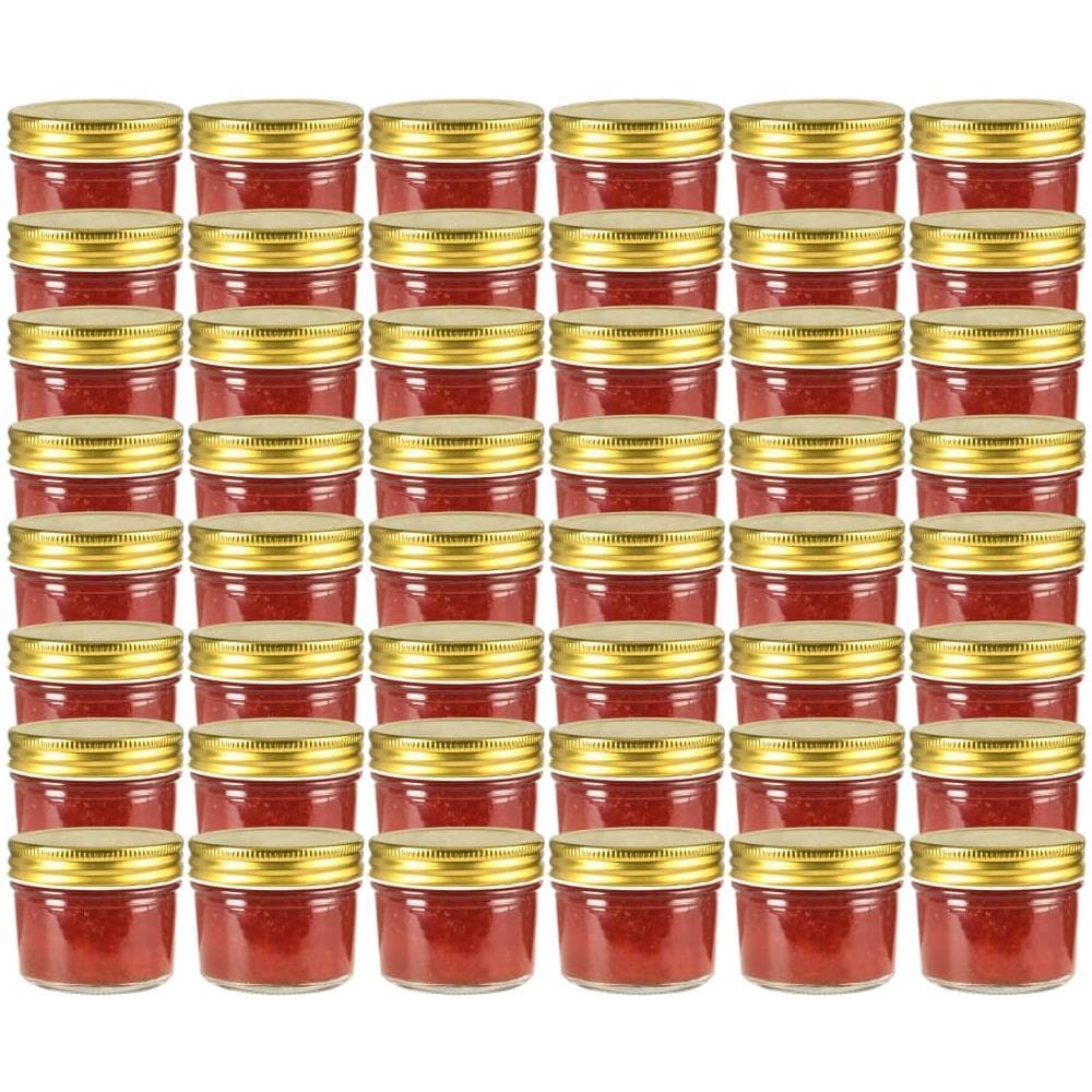Vasi Per Marmellata In Vetro Coperchio Oro 48 Pz 110 Ml - Foto 1