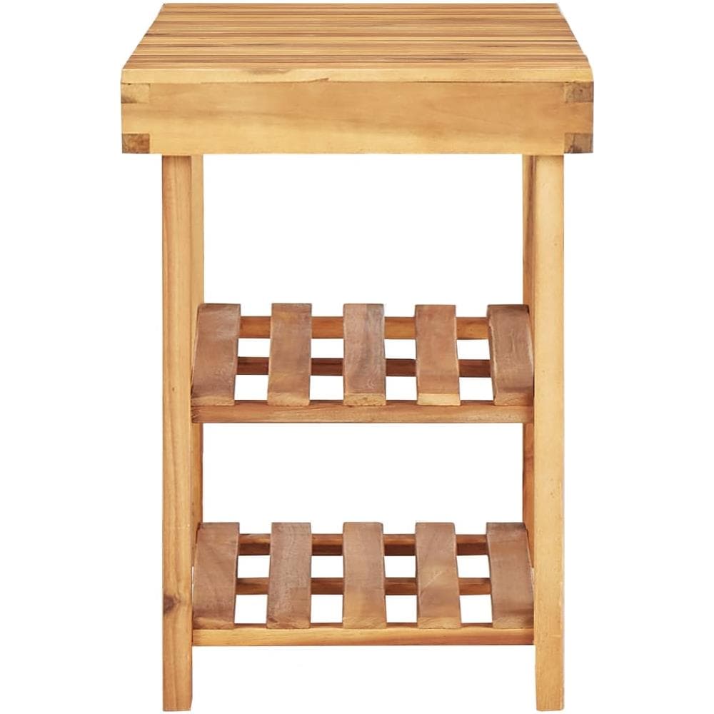 Scarpiera 90x32x46 Cm In Legno Massello Di Acacia - Foto 2