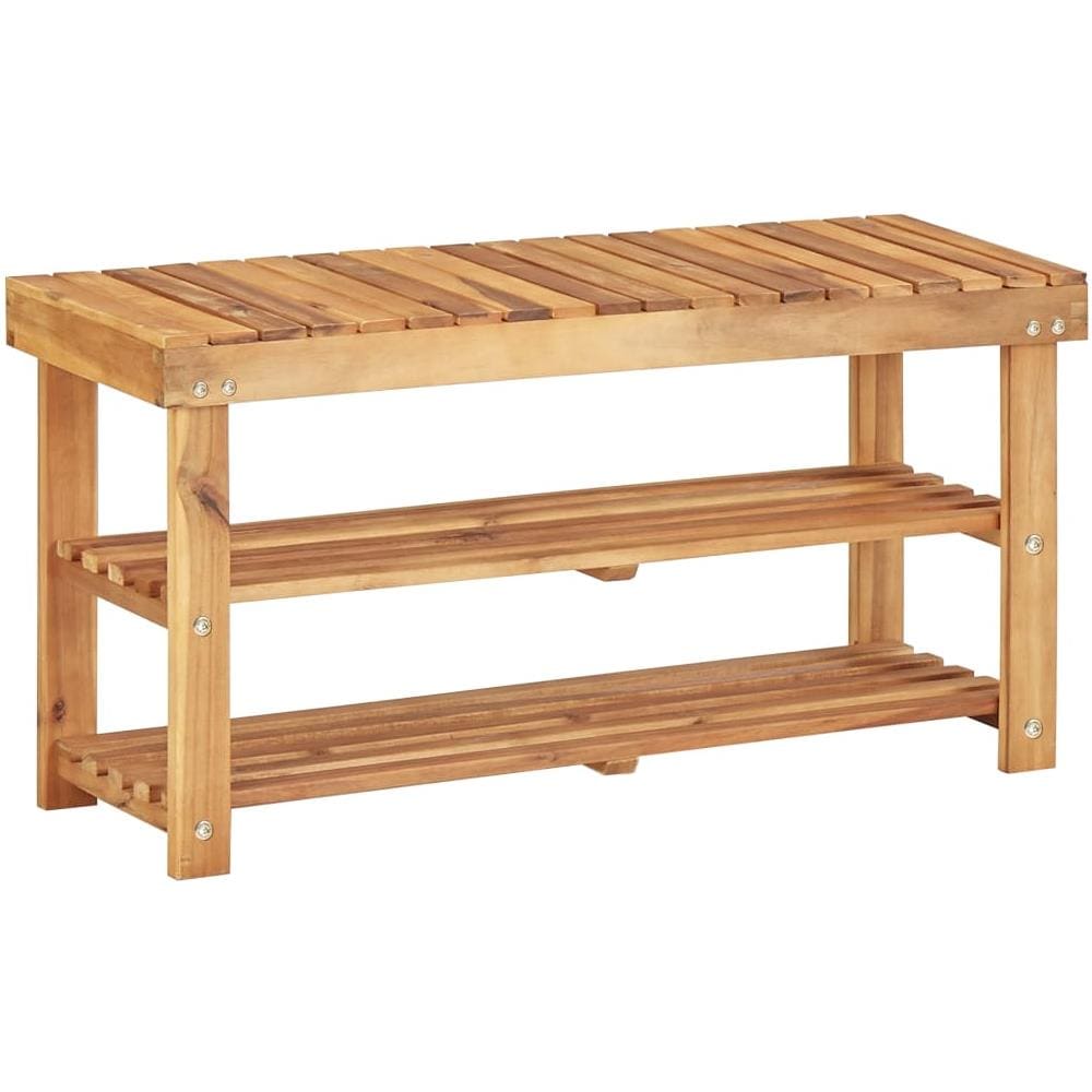 Scarpiera 90x32x46 Cm In Legno Massello Di Acacia - Foto 1