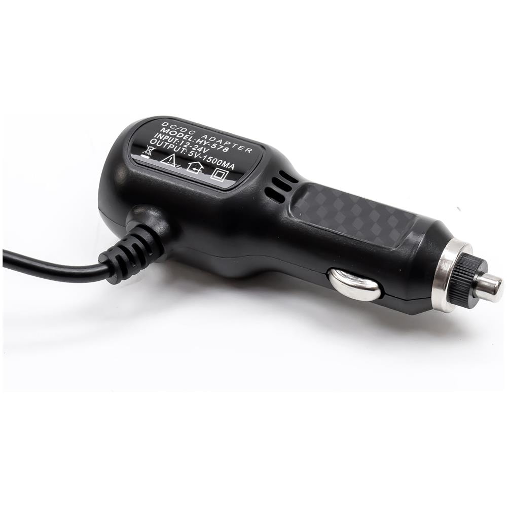 Caricabatteria Da Auto Con Presa Mini Usb 12v / 24v - 5v 1.5a, Per Dvr Da Auto, Lunghezza Cavo 3,5m - Foto 2