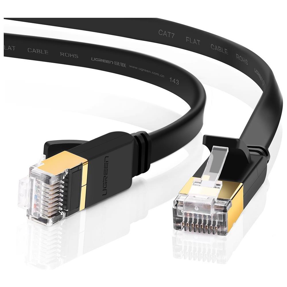 Cavo Ethernet Gatto 7 Gigabit Lan Rj45 Rete Ad Alta Velocit Cavo Di Collegamento Design Piatto 10 Gbps Per 600mhz S Stp Per Raspberry Pi 4 Pc Console Di Gioco Ps3 Ps4 Switch Modem Smart Tv Patch Panel (5m) - Foto 1