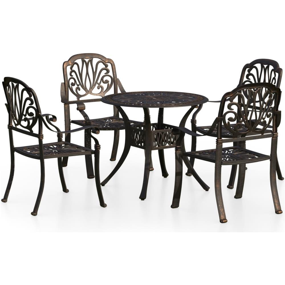 Set Da Bistrot 5 Pz In Alluminio Pressofuso Bronzo - Foto 2