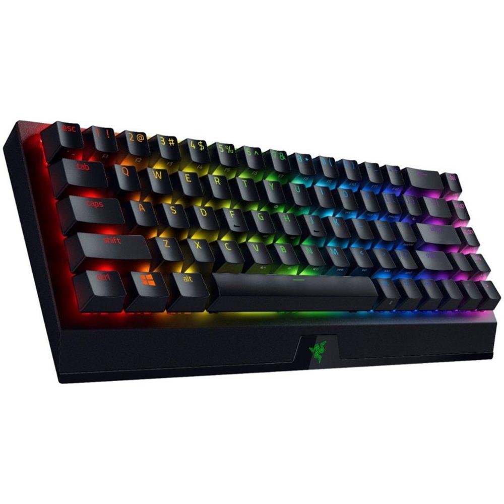 Tastiera Da Gioco Meccanica Blackwidow V3 Mini Hyperspeed, Luce Led Rgb, Qwerty Us International, Wireless, Nero, Interruttore Verde - Foto 2