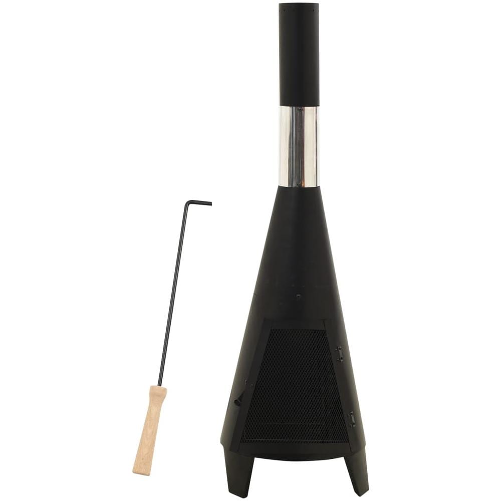 Caminetto Da Esterno In Ghisa Relaxdays - Stufa Da Giardino Con Parascintille E Attizzatoio, Design Antico Bronzo/Nero 86x46x38 Cm - Foto 9