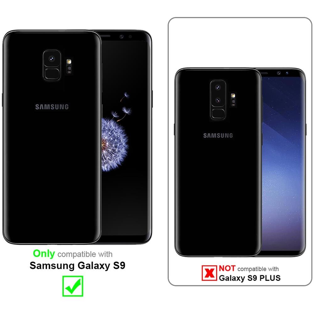 Custodia Compatibile Con Samsung Galaxy S9 - Ottica A Strisce In Cremisi Rosa - Coperchio Protettivo In Vetro Temperato E Silicone Tpu - Foto 2