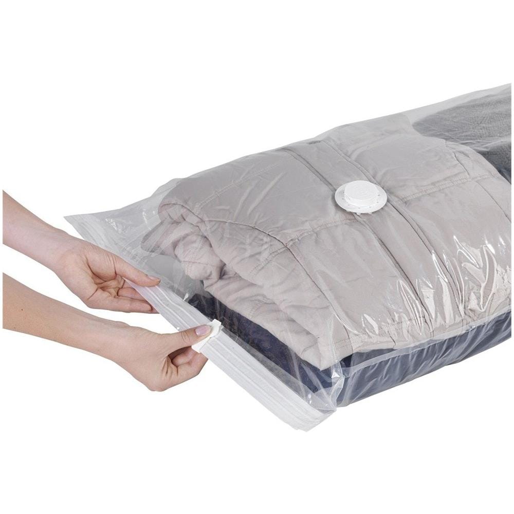 Venko - Sacchetti Sottovuoto, Set Di Sacchetti Di Plastica+pompa - 40 X 60 Cm (3 Pezzi), 50 X 70 Cm (2 Pz)  - Foto 2