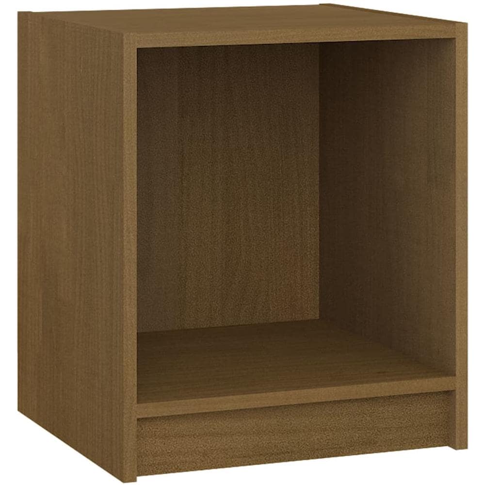 Comodino Marrone Miele 35,5x33,5x41,5 Cm In Legno Di Pino - Foto 2