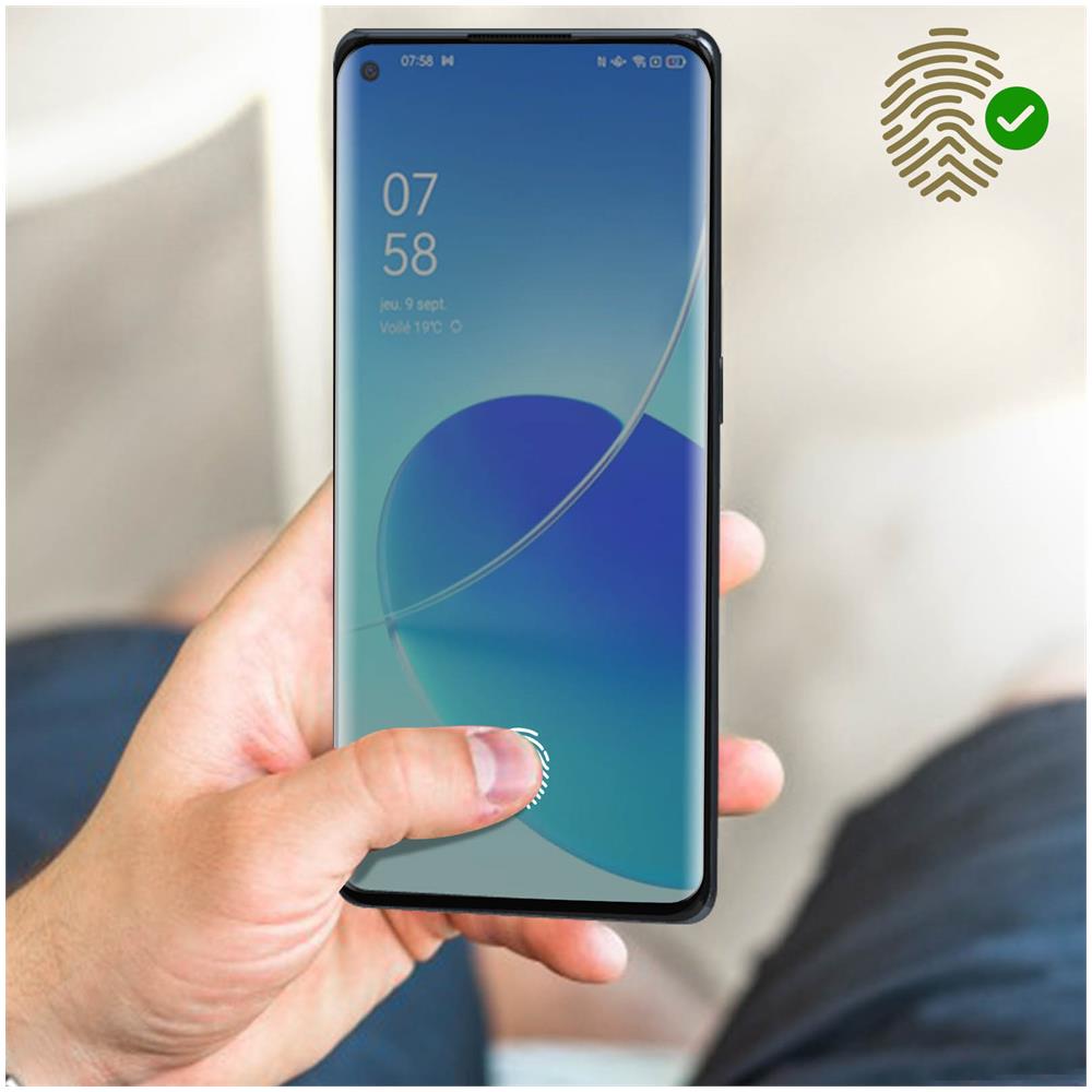 Vetro Temperato 9h Oppo Reno 6 Pro 5g Compatibile Con Lettore Di Impronte - Foto 5