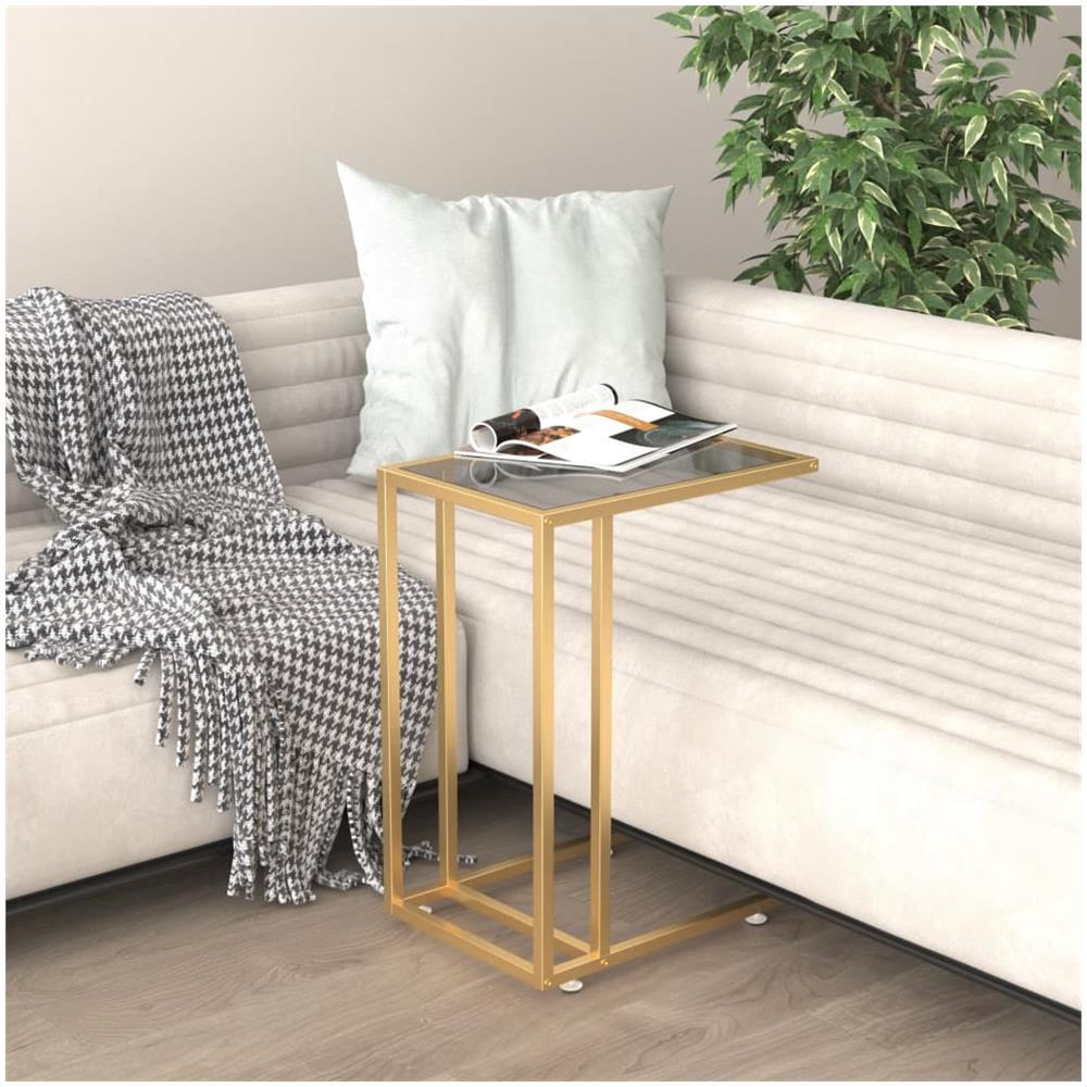 Tavolino Per Computer Nero 50x35x65 Cm In Vetro Temperato - Foto 1