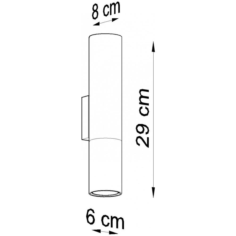Applique Da Parete In Metallo Loopez Dorato 60x80x290 Mm Metallo - Foto 1