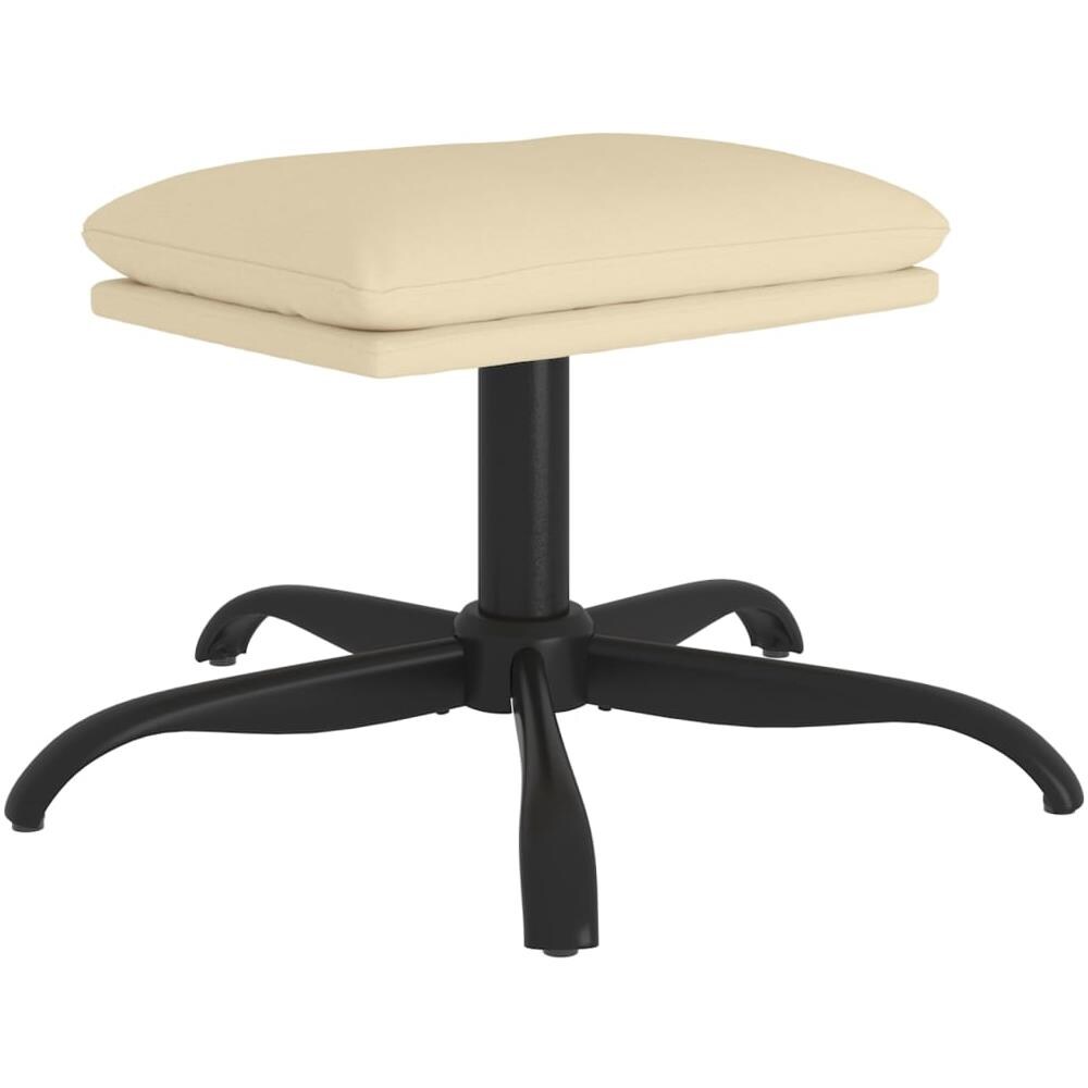 Poggiapiedi Crema 60x60x39 Cm In Tessuto - Foto 2