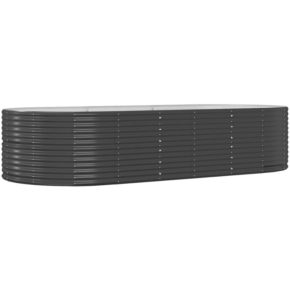 Letto Giardino Acciaio Vernice a Polvere 291x140x68cm Antracite - Foto 1