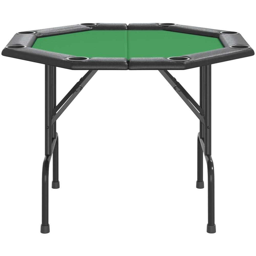 Tavolo Da Poker Pieghevole 8 Giocatori Verde 108x108x75 Cm - Foto 3