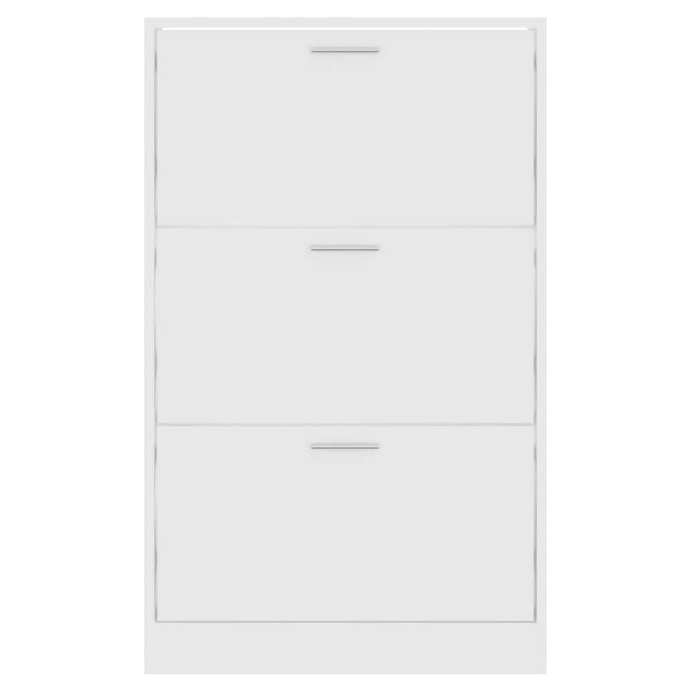 Scarpiera Bianca 63x24x103 Cm In Legno Multistrato - Foto 2