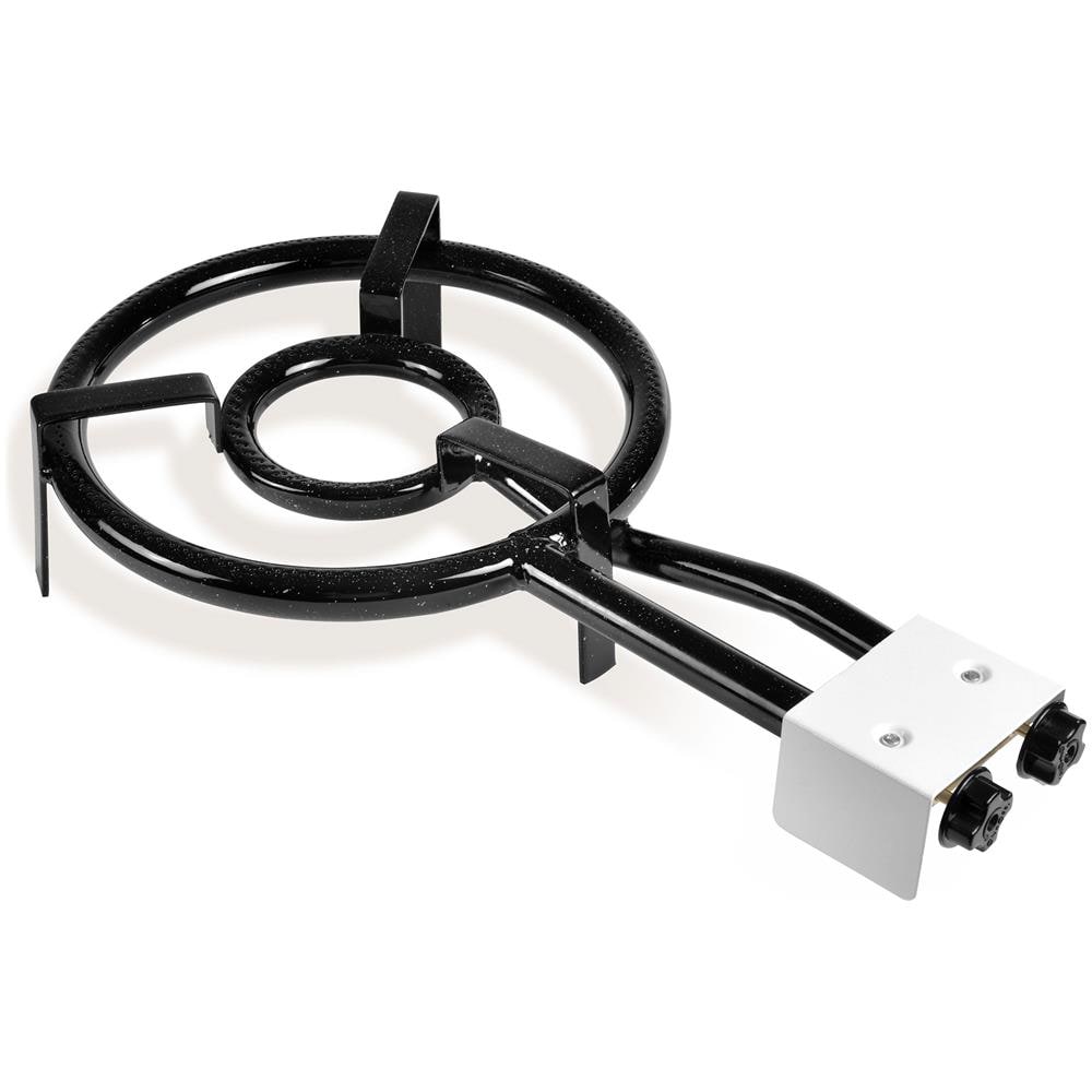 Paellero Doppio Anello MOD350 35-15cm con Bruciatore a Gas Adatto a Padelle per Paella 50cm Colore Nero - Foto 1