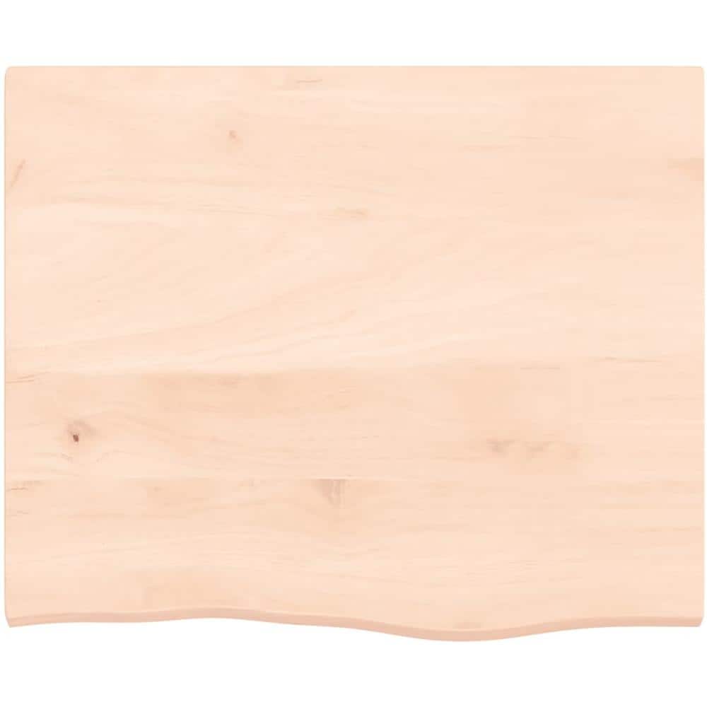 Ripiano a Parete 60x50x2 cm Legno Massello Rovere Non Trattato - Foto 2