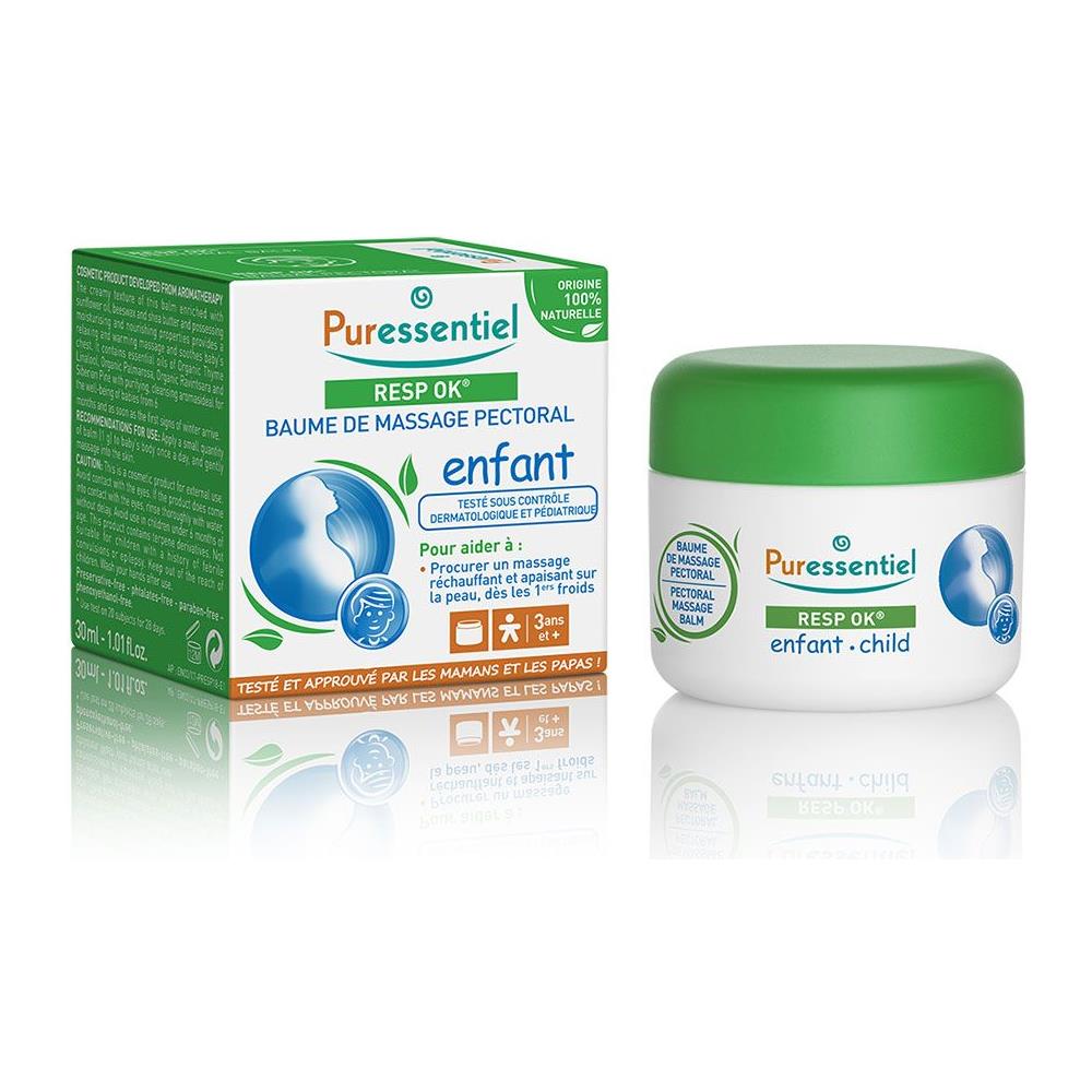 Balsamo Per Massaggio Pettorale Bambino Resp Ok 60ml Respiratorio Puressentiel - Foto 1
