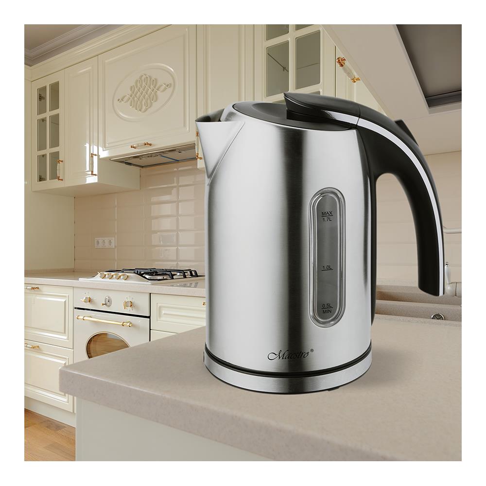 Feel-Maestro MR059 bollitore elettrico 1,7 L 2000 W Nero, Acciaio inox - Foto 2