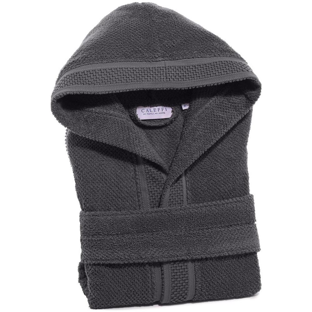 Accappatoio Con Cappuccio Spugnissima Gim In Cotone Colore Grigio Misura Ml - Foto 2