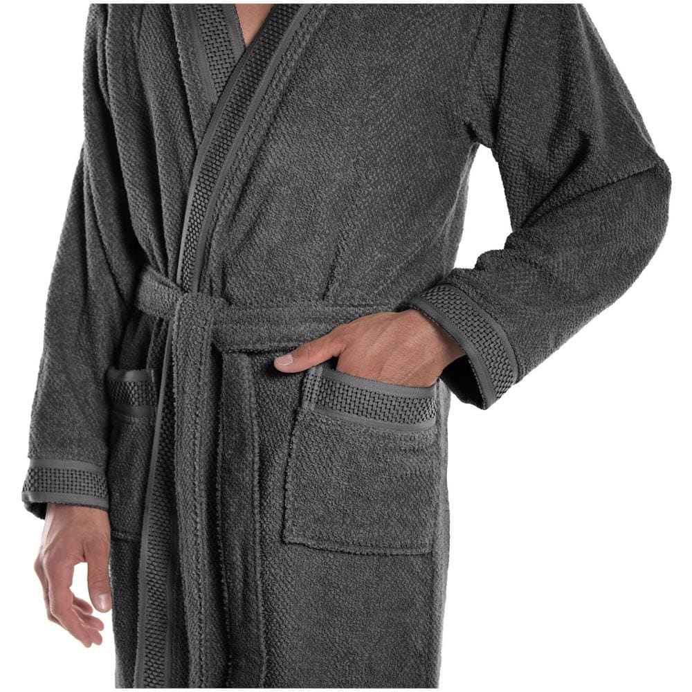 Accappatoio Con Cappuccio Spugnissima Gim In Cotone Colore Grigio Misura Ml - Foto 1