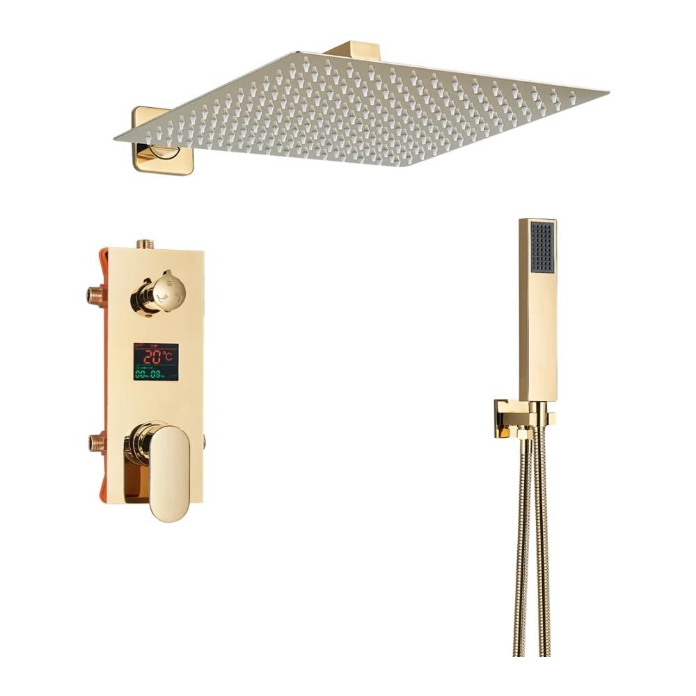 Set miscelatore doccia, Blackswan, tipo M60.12, modello oro lucido, misura 40 cm - Foto 1