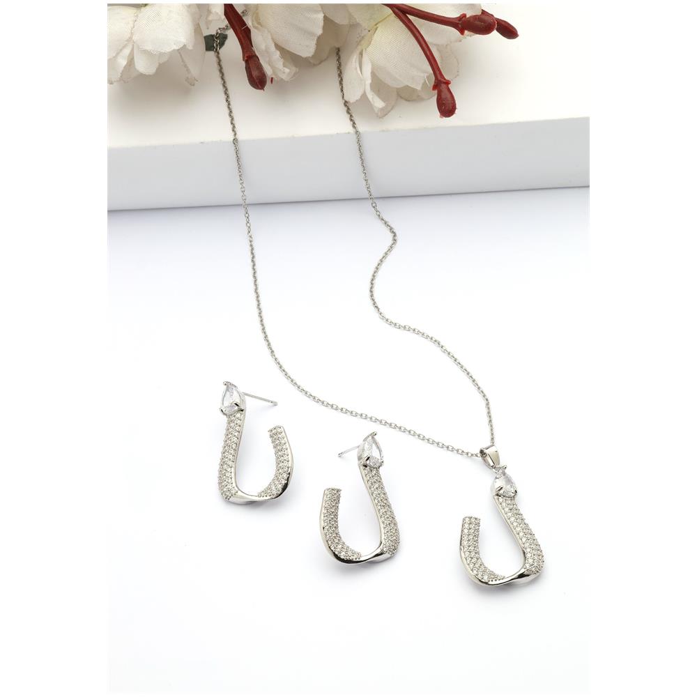 Set Orecchini e Collana Ferro di Cavallo Charme Scintillante - Foto 1