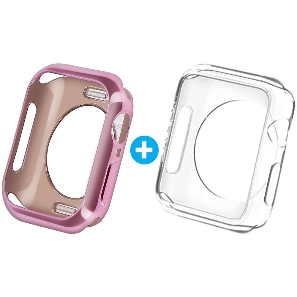 2x Covers Smartwatch 40 E 42 Mm Dux Ducis Resistente Oro Rosa E Trasparente - Foto 5