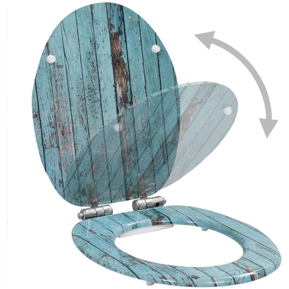 Tavoletta Wc Coperchio Chiusura Morbida Mdf Legno Antico - Foto 2