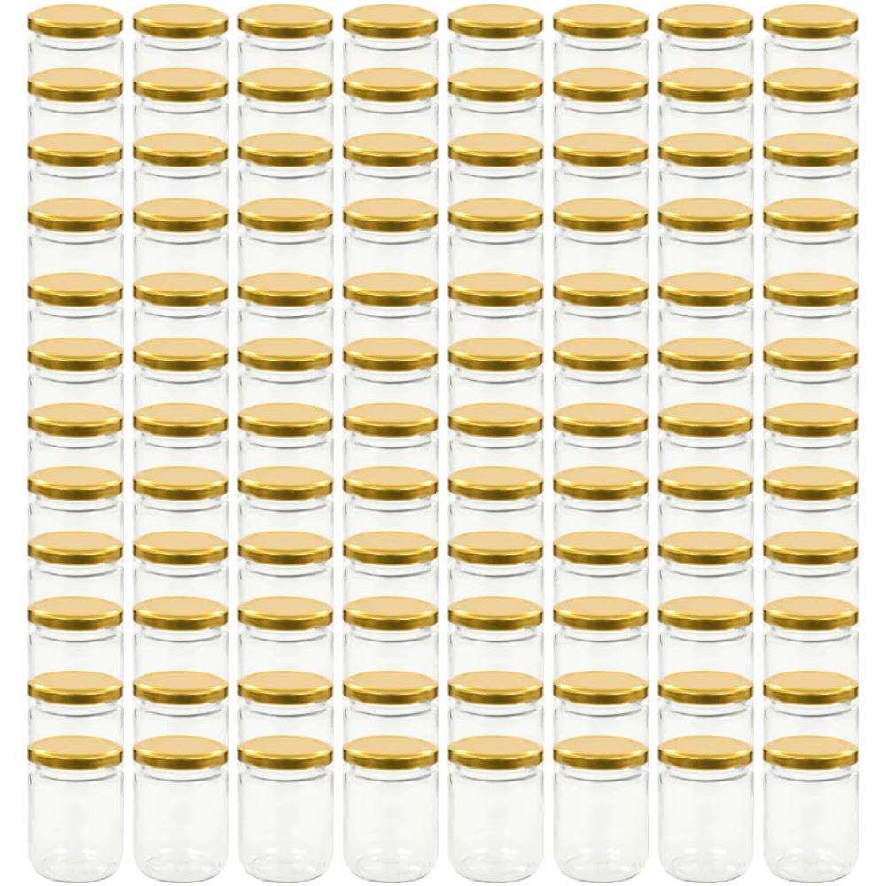 Vasi Per Marmellata In Vetro Coperchio Oro 96 Pz 230 Ml - Foto 2