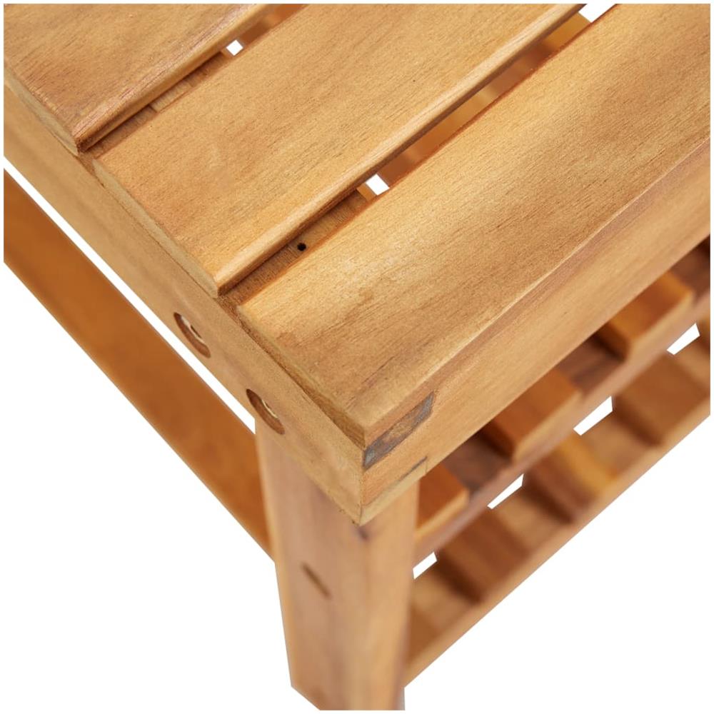 Scarpiera 70x32x46 Cm In Legno Massello Di Acacia - Foto 2