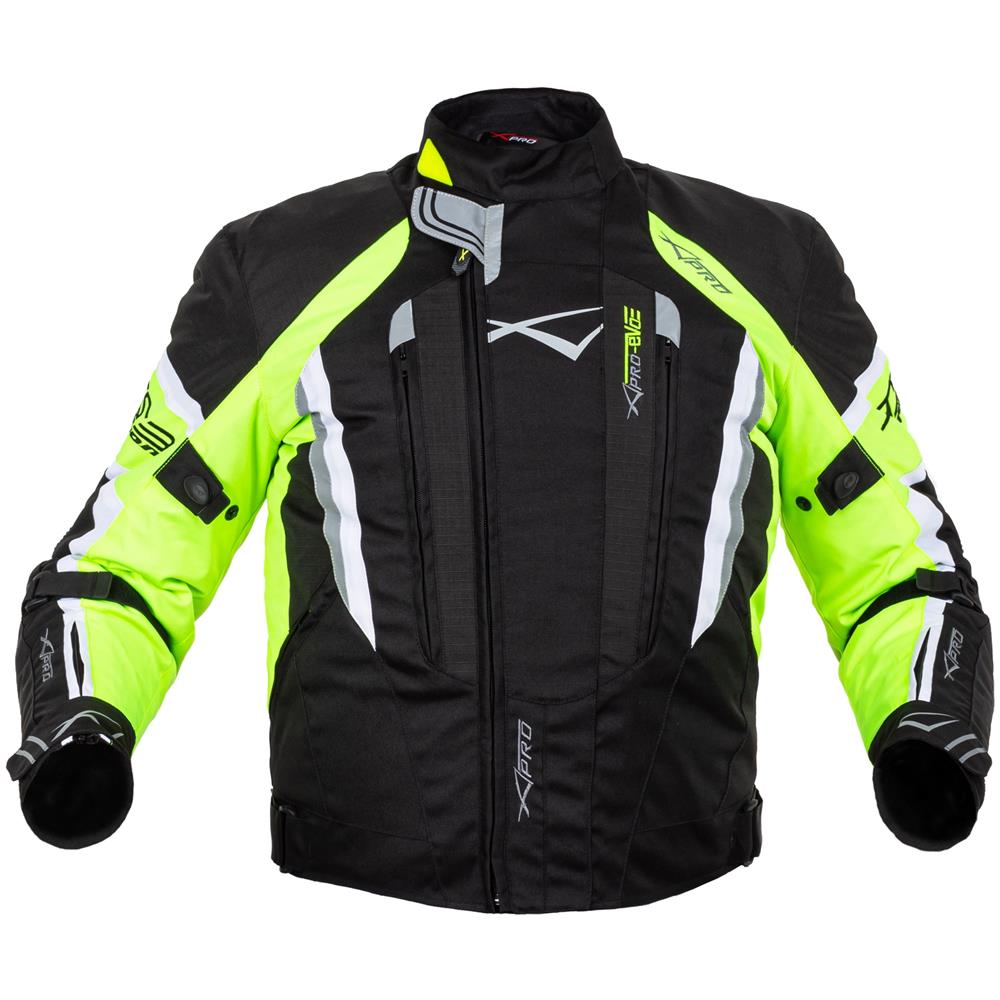 Giacca Cordura Impermeabile Moto Touring Tessuto Sport Sfoderabile Fluo Xl - Foto 2