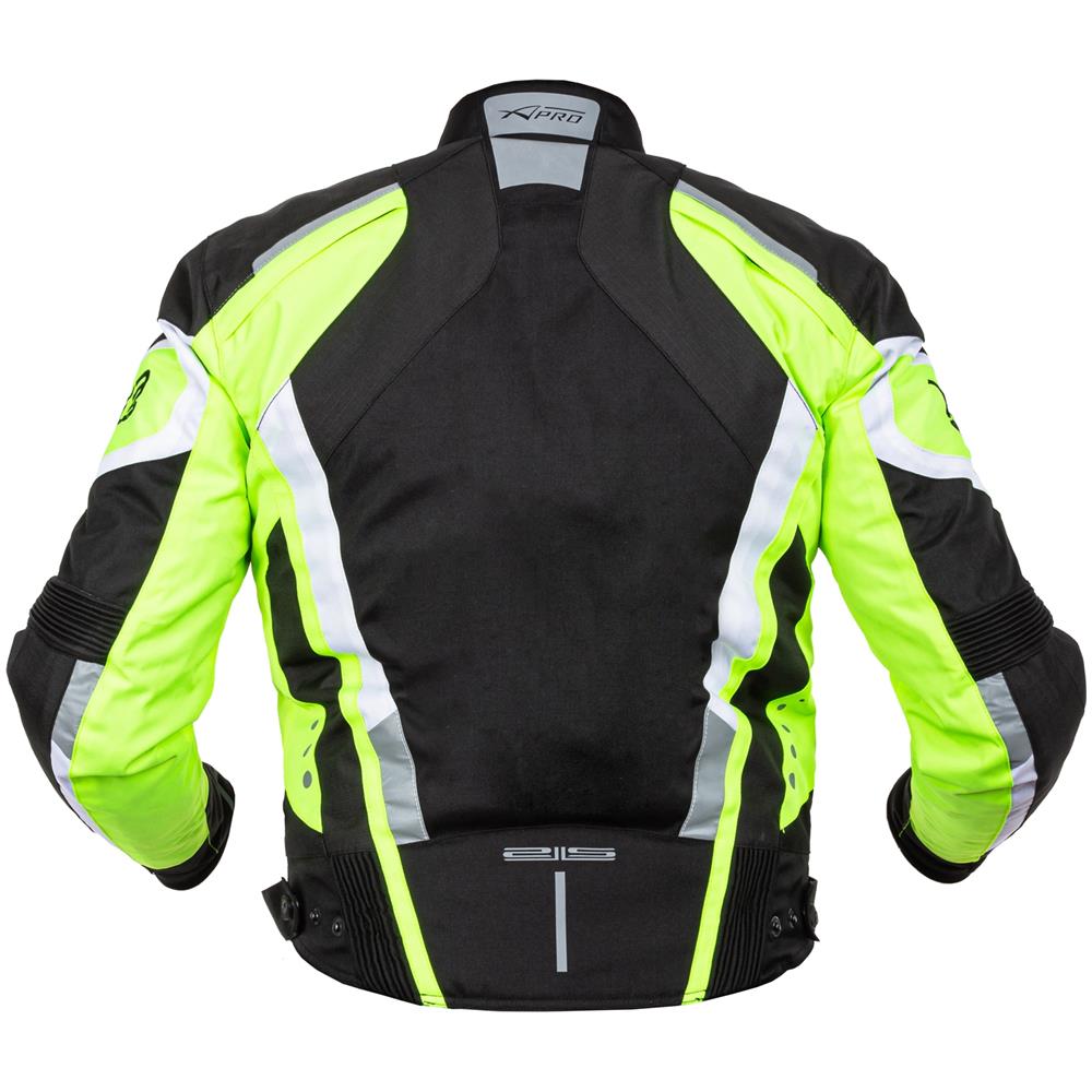 Giacca Cordura Impermeabile Moto Touring Tessuto Sport Sfoderabile Fluo Xl - Foto 5