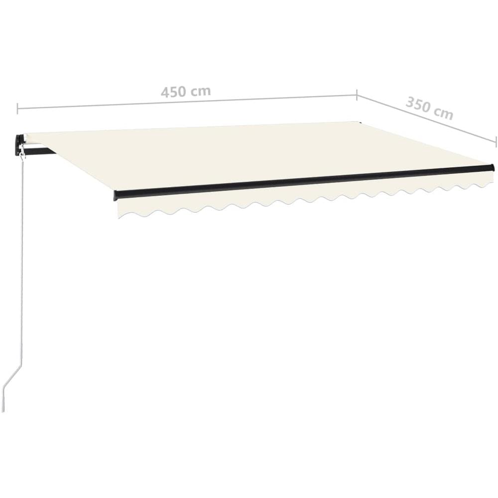 Tenda Da Sole Retrattile Manuale 450x350 Cm Crema - Foto 7