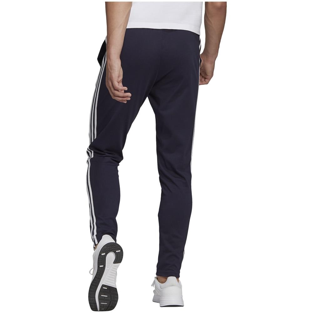 Pantalone Da Uomo Essentials Single Jersey Tapered Open Hem 3-stripes Blu Taglia S Codice Gk8997 - Foto 2