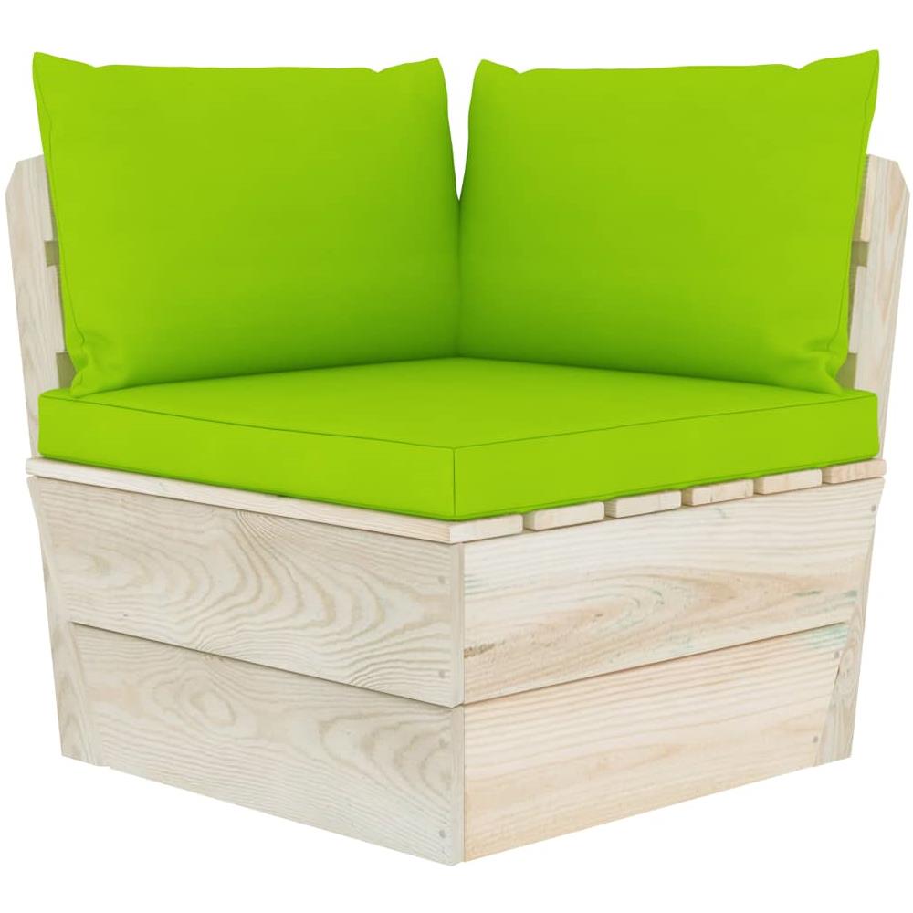 Divano Angolare da Giardino su Pallet e Cuscini Legno di Abete - Foto 1