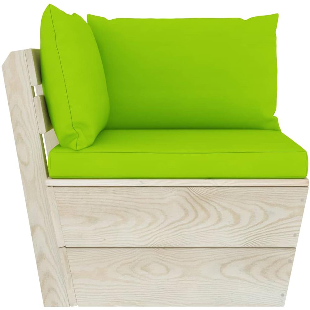 Divano Angolare da Giardino su Pallet e Cuscini Legno di Abete - Foto 2