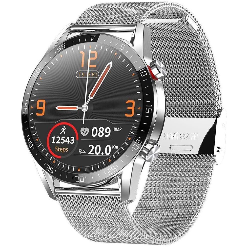 LOTUS Orologio Intelligente Uomo Ibrido Connected Acciaio Inox 316L - Orologio Analogico Intelligente - Impermeabile 10 ATM 18801/4 - Controllo Musica, Contapassi, Notifiche Chiamate