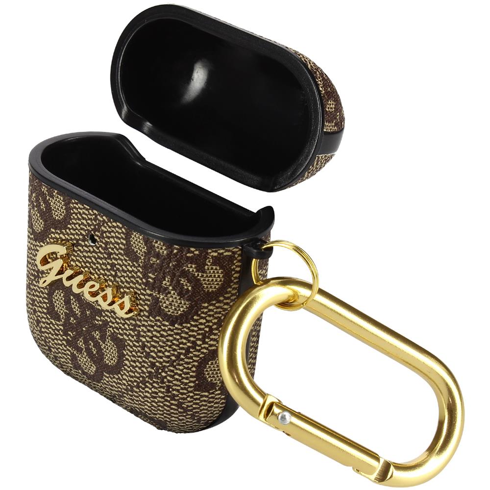 Cover Rigida Per Airpods Con Logo In Rilievo, Marrone - Foto 1