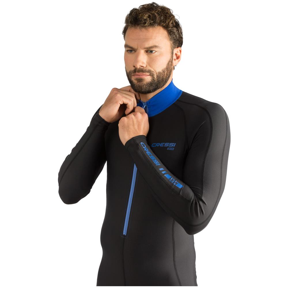 Skin Man Monopiece Wetsuit Black / blue 1mm Xxl - Foto 2