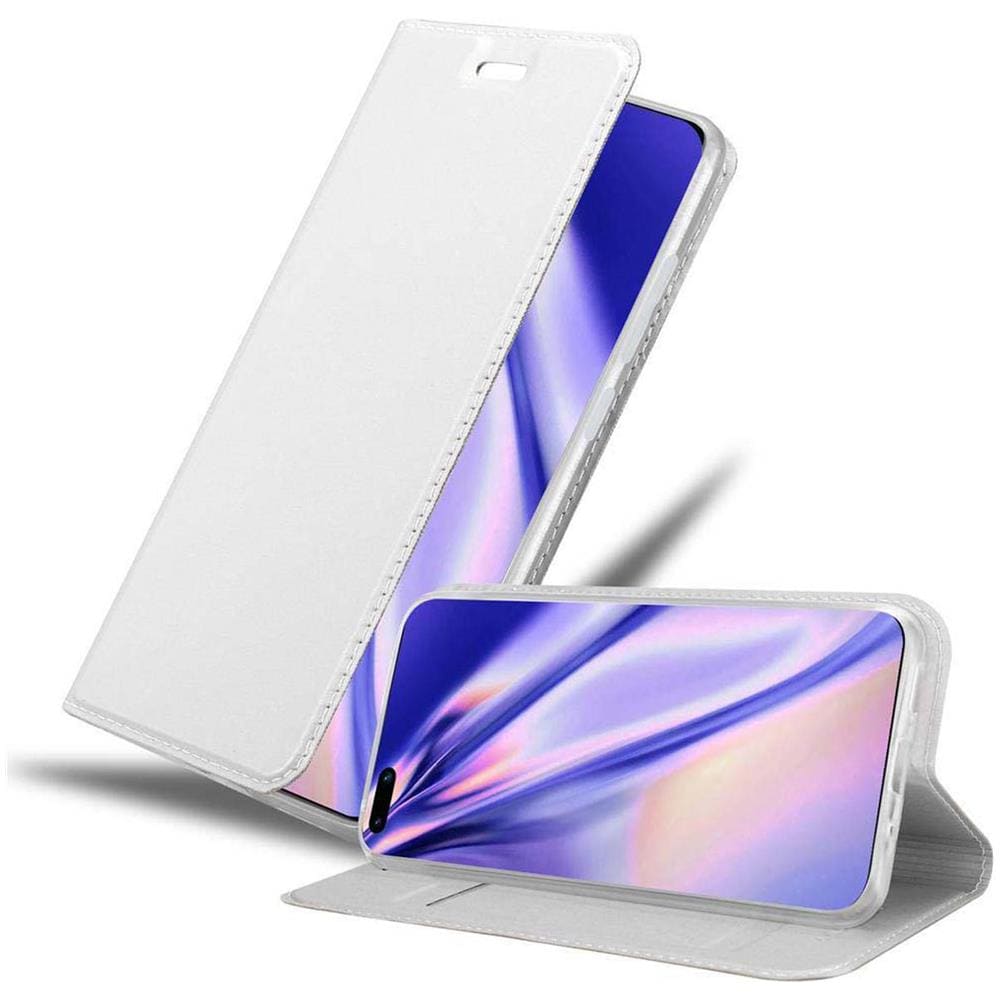Custodia Compatibile Con Huawei P40 In Classy Argento - Coperchio Protettiva Con Chiusura Magnetica, Funzione Stand E Tasca Per Le Carte - Foto 1