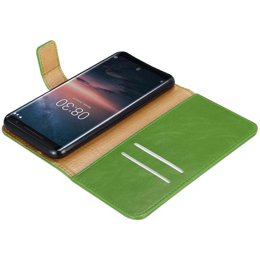 Cadorabo Custodia Compatibile Con Nokia 8 Sirocco In Verde Erbe - Coperchio Protettiva Con Chiusura Magnetica, Funzione Stand E Tasca Per Le Carte - Foto 8